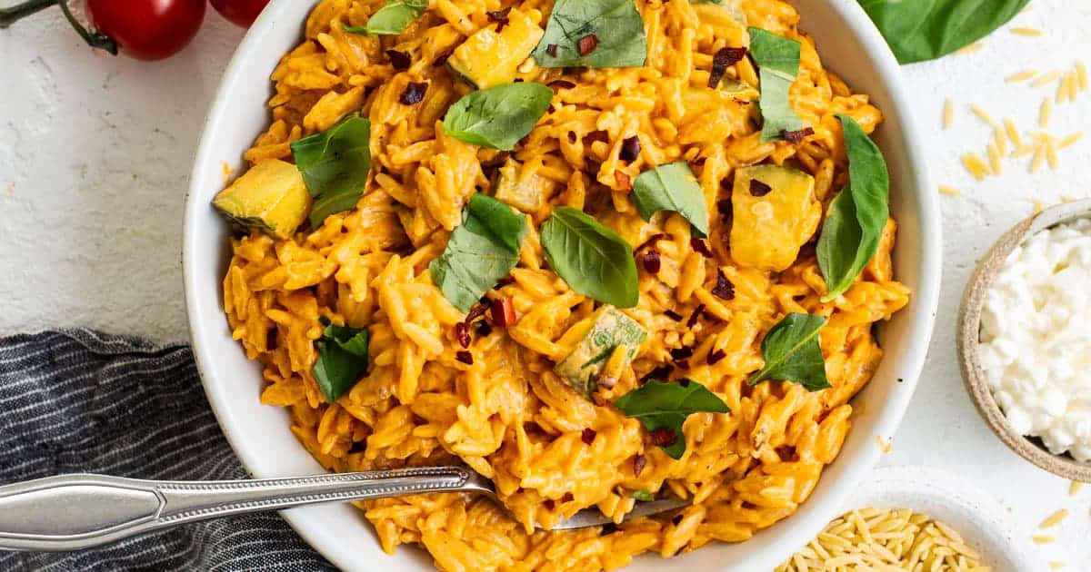 Whipped Cottage Cheese Orzo: Creamy, Veggie-Forward & High Protein